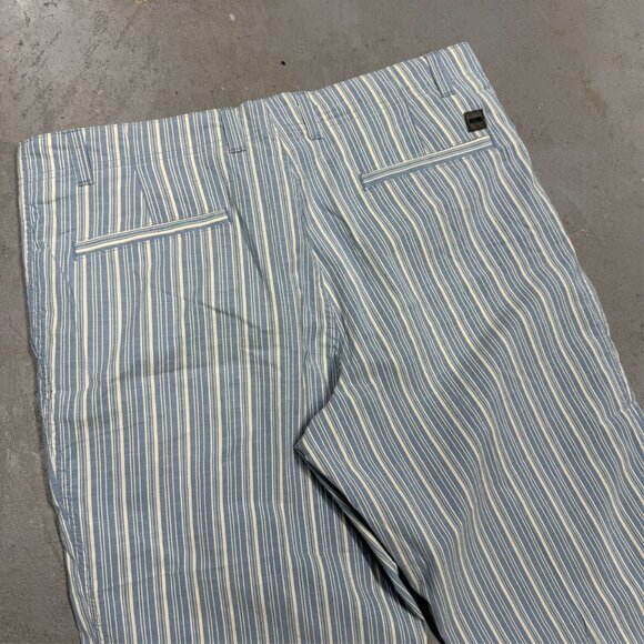 Hugo Boss Striped Lightweight Cotton Pants Light Blue "Biggs" 38x35 - Picture 8 of 9